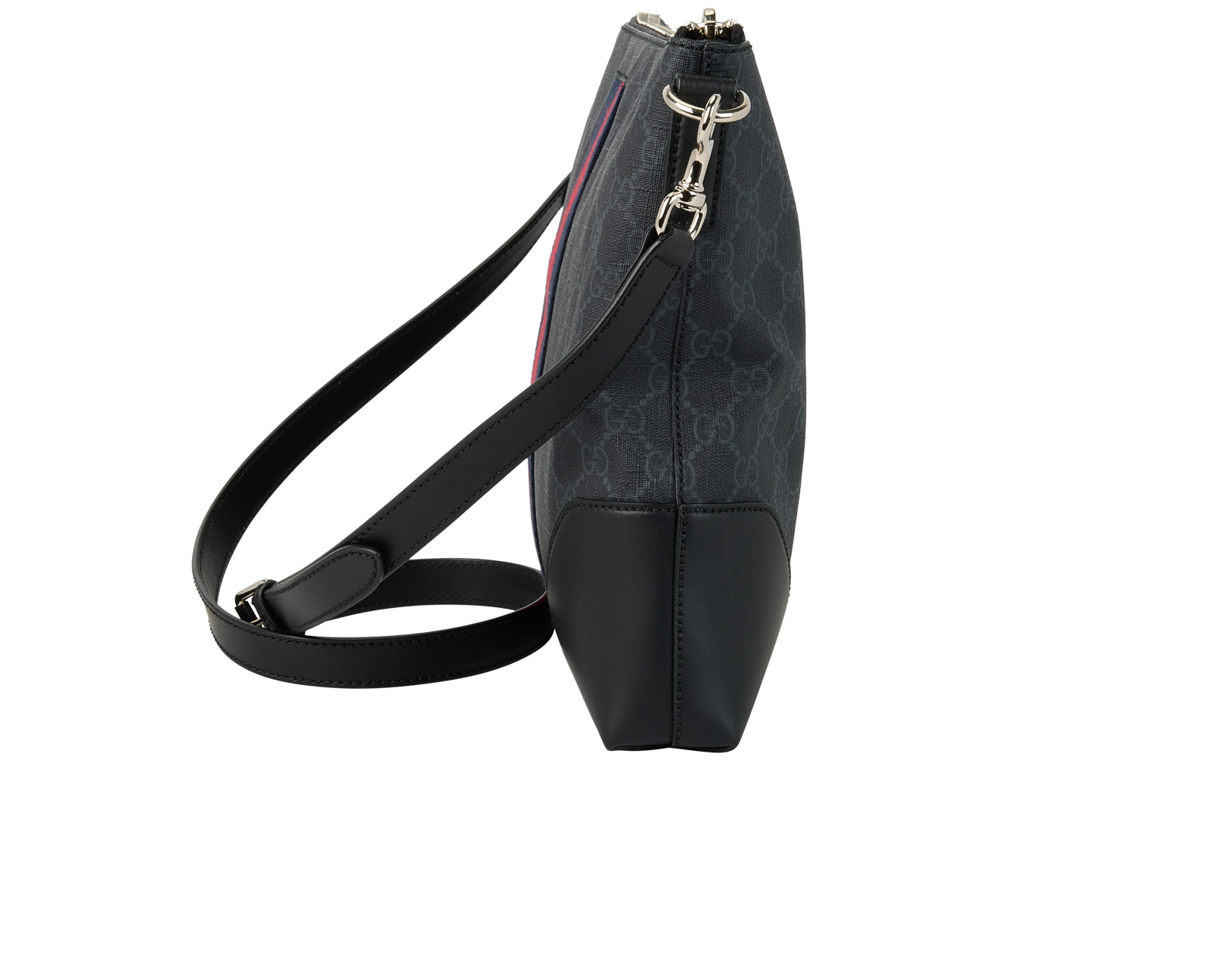 Messenger, &pound;610, Handbags, Black, Canvas, Side view